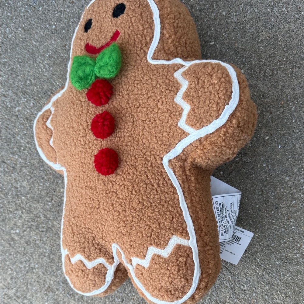 Gingerbread Man Decorative Pillow - NWT - Picture 4 of 14